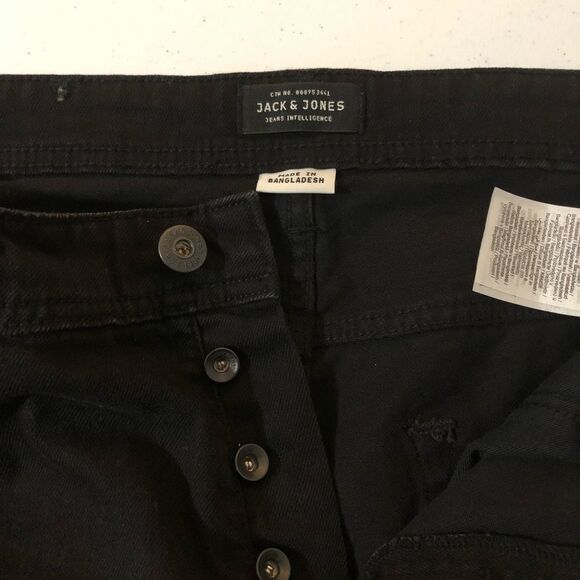 JACK & JONES MIKE Comfort Fit Men’s Black Jeans 36 - Picture 4 of 8